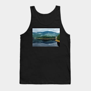 Lake Oasa at sunset in Romania Tank Top